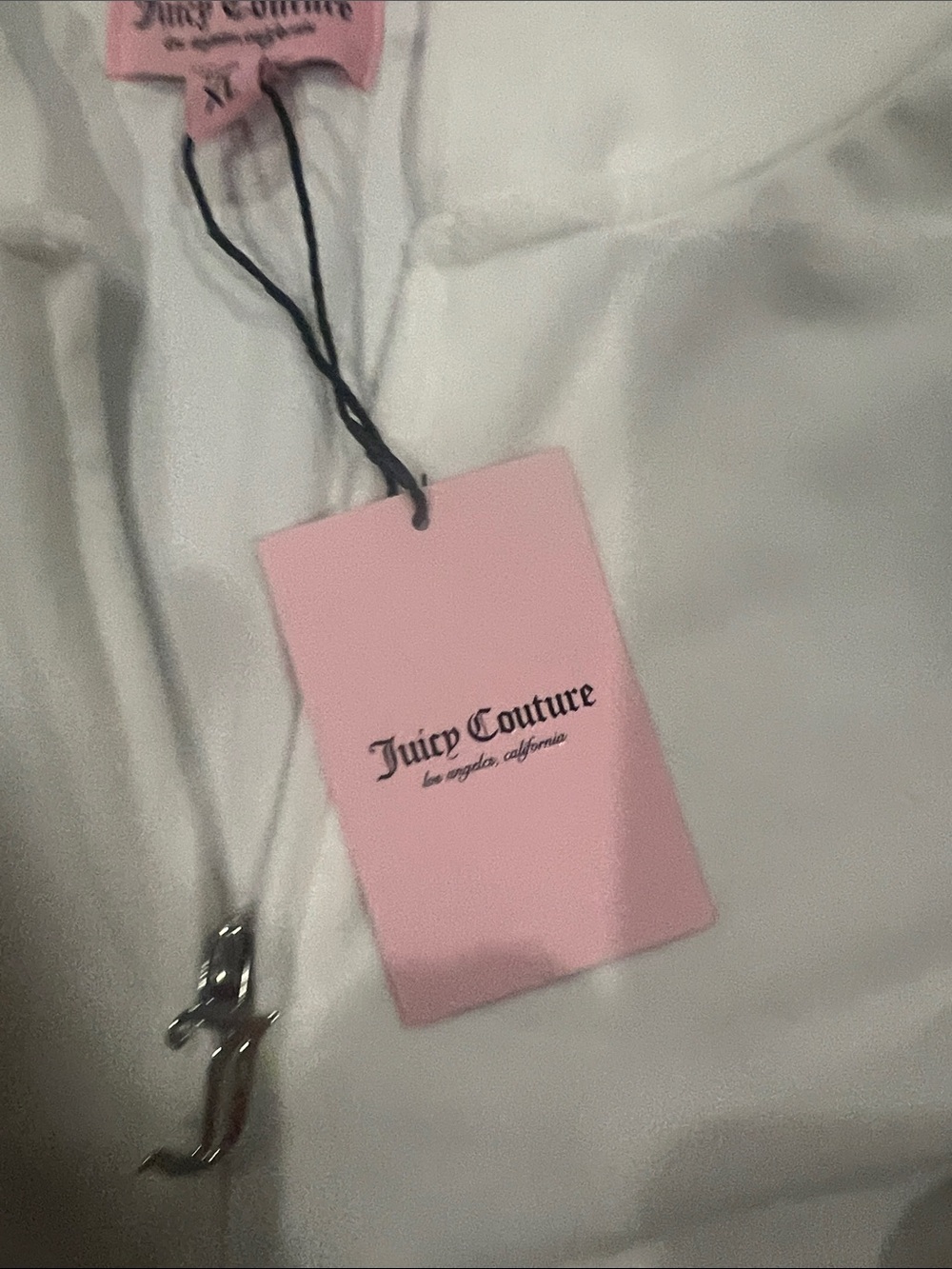 Juicy Couture White Zip-Up Hooded Jacket - Picture 3 of 4